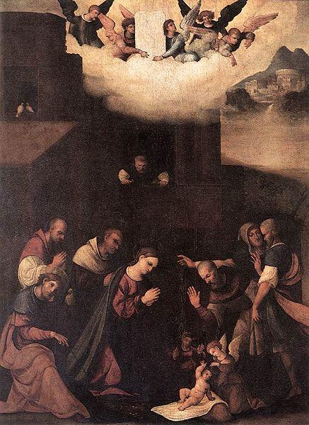 Lodovico Mazzolino The Adoration of the Shepherds oil painting image